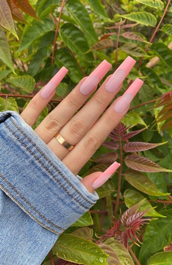 pink nail tips